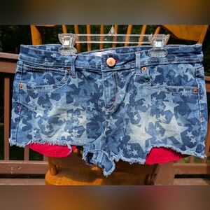 Women's Star Print Denim Shorts